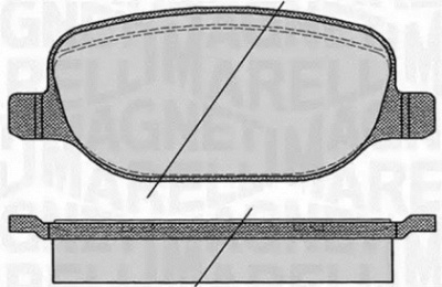 MAGNETI MARELLI 363916060803 -  Комплект тормозных колодок, дисковый тормоз
